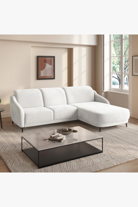 Eckcouch Holzrahmen mit PUR-Schaum Sitzfläche und